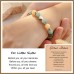 HGDEER Natural Stone Sister Bracelet, Sister Meaningful Gifts for Women Girls with Gift Message Card HA001-Little-GreenYellow