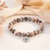 Inspirational Gifts, Natural Stone Compass Bracelets Retirement Farewell Goodbye Present for Women Men-H0004-Follow-Pink