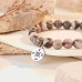 Inspirational Gifts, Natural Stone Compass Bracelets Retirement Farewell Goodbye Present for Women Men-H0004-Follow-Pink