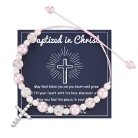 Baptism Gifts for Girl, Christian Religious Gifts Cross Bracelet for Girls-HC006-Cross-A