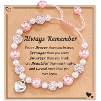 HGDEER Always Remember You Are Loved, Heart Bracelet Gifts for Girls