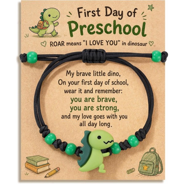 HGDEER You're a Dino-Mite Kid, Dinosaur Bracelet School Gifts for Boys