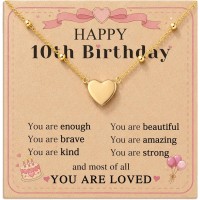 HGDEER "You Are Loved Daily Reminder Necklace Birthday Gifts for Girls | 14K Gold Plated, Gentle on Sensitive Skin, No Rust No Fade, Adjustable 16"+2" Chain, Birthday Card & Velvet Pouch Included