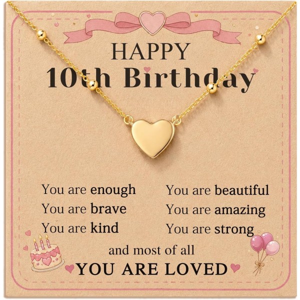 HGDEER "You Are Loved Daily Reminder Necklace Birthday Gifts for Girls
