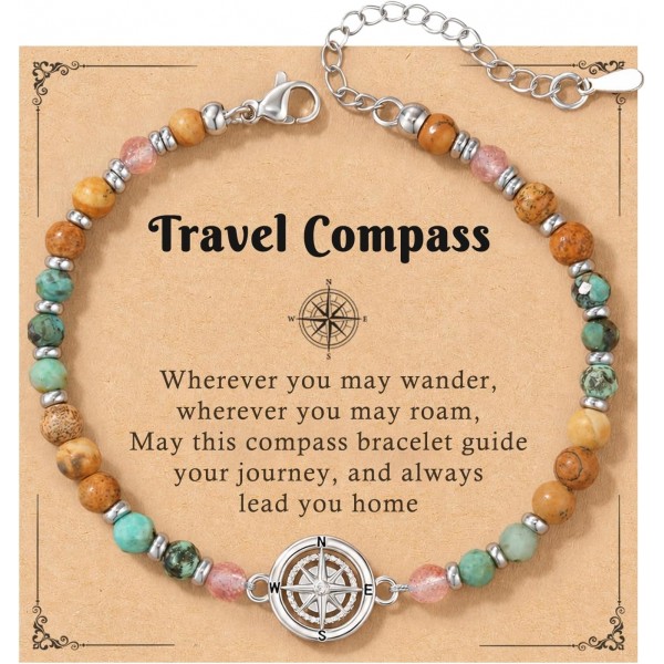 Travel Gifts for Women Travelers, Compass Bracelet Jewelry Trip Gift Favor Travel Gifts for Women Travelers, Compass Bracelet Jewelry Trip Gift Favor