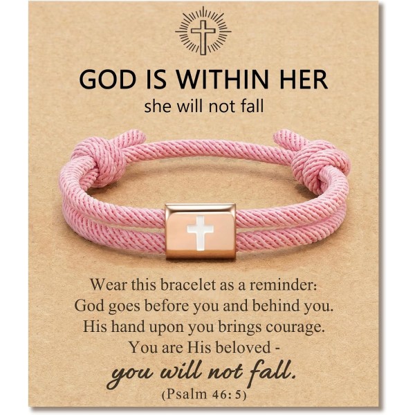 HGDEER Cross Bracelet for Kids Girls, Baptism Easter Christian Gifts Tween HGDEER Cross Bracelet for Kids Girls, Baptism Easter Christian Gifts Tween