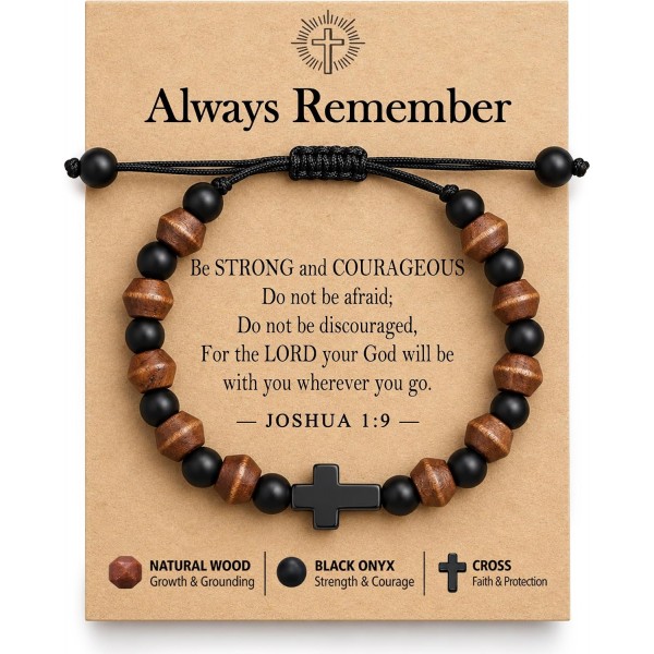 HGDEER Cross Bracelets for Teen & Boys Confirmation First Communion Gifts HGDEER Cross Bracelets for Teen & Boys Confirmation First Communion Gifts