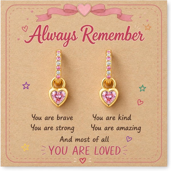 Hoop Earrings for Girls 8-12, Hypoallergenic Gold Heart Huggie Hoop Earrings for Girls 8-12, Hypoallergenic Gold Heart Huggie