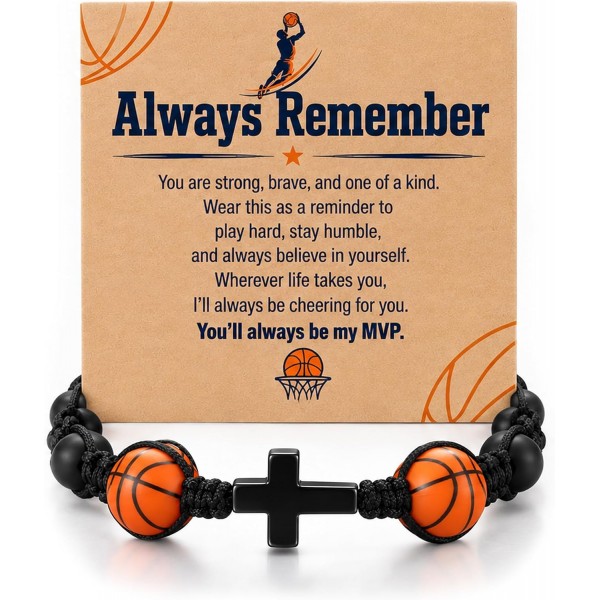 Basketball Gifts, Basketball Bracelet Stuff Accessories Gift for Teen Boys Basketball Gifts, Basketball Bracelet Stuff Accessories Gift for Teen Boys