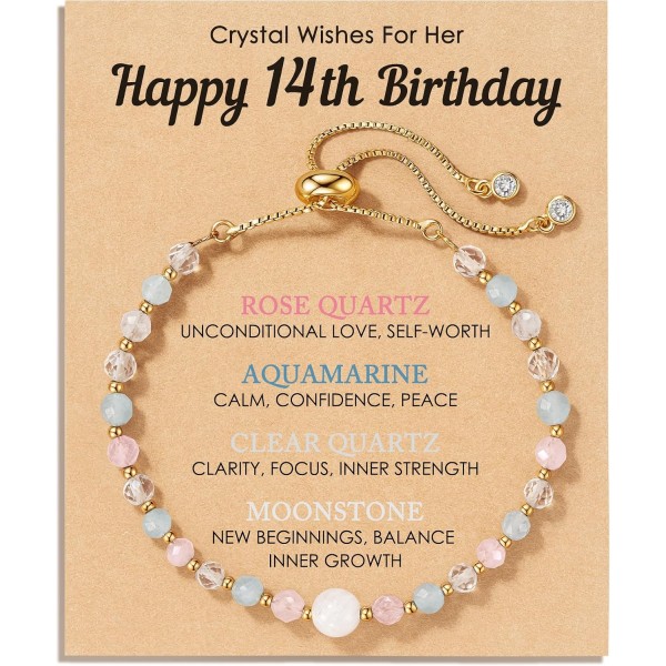 Her Milestone Birthday, Crystal Wishes Bracelet Gifts for Girls Her Milestone Birthday, Crystal Wishes Bracelet Gifts for Girls