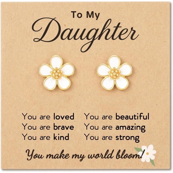 You Make My World Bloom, Flower Stud Earrings Girls Gifts You Make My World Bloom, Flower Stud Earrings Girls Gifts