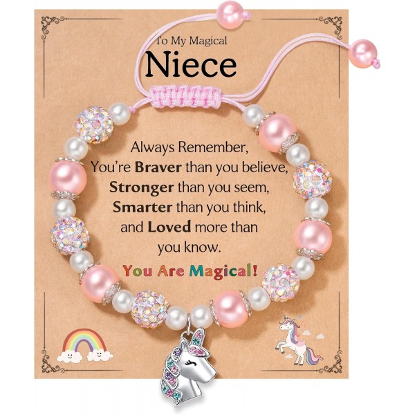 Unicorn Bracelet for Girls, Magical Gifts for Granddaughter Daughter Niece Unicorn Bracelet for Girls, Magical Gifts for Granddaughter Daughter Niece