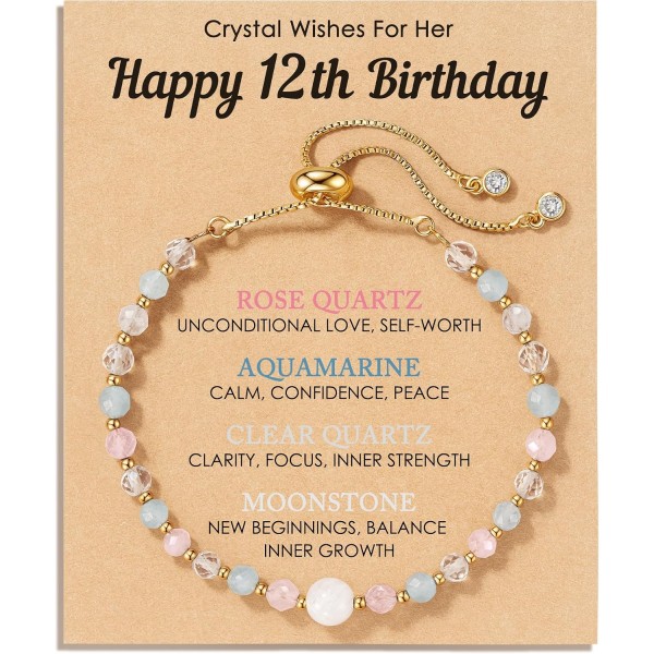 Her Milestone Birthday, Crystal Wishes Bracelet Gifts for Girls Her Milestone Birthday, Crystal Wishes Bracelet Gifts for Girls