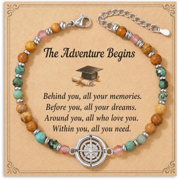 Compass Bracelet for Women, Graduation and New Journey Gifts Compass Bracelet for Women, Graduation and New Journey Gifts