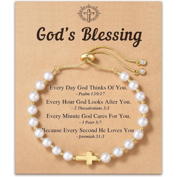 God's Blessing Cross Bracelet for Women & Teens, Christian Gift God's Blessing Cross Bracelet for Women & Teens, Christian Gift