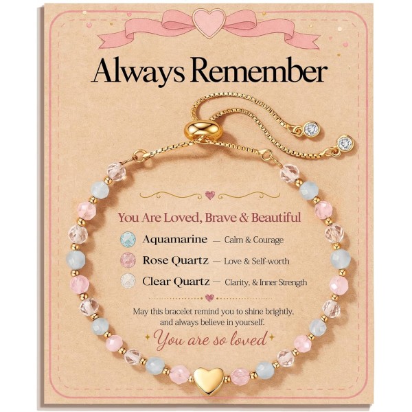 You Are Loved, Hypoallergenic Heart Crystal Bracelet Gifts for Girls You Are Loved, Hypoallergenic Heart Crystal Bracelet Gifts for Girls
