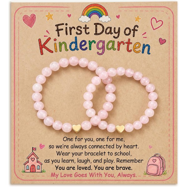 Mother Daughter Back to School First Day of Kindergarten Bracelet Gifts Mother Daughter Back to School First Day of Kindergarten Bracelet Gifts